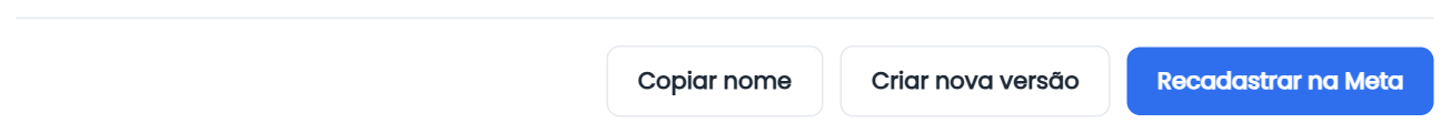 Ações de um template não encontrado na Meta