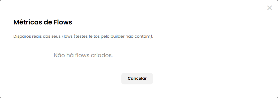 Janela Métricas de Flows